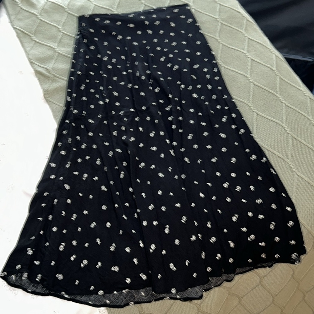 High Waist Floral Midi Skirt